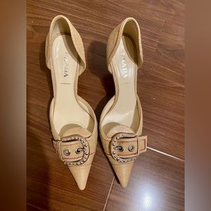 Prada tan pumps, size 38 1/2 EU